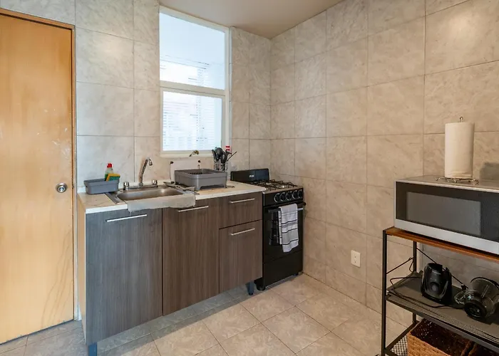 Apartment Polanco Flat - Laundry- Parking-elevator-sleeps 10 *