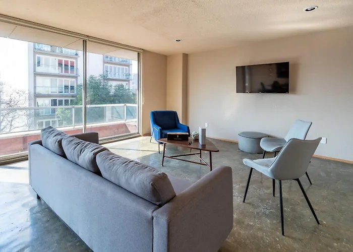 Apartment Polanco Flat - Laundry- Parking-elevator-sleeps 10 *